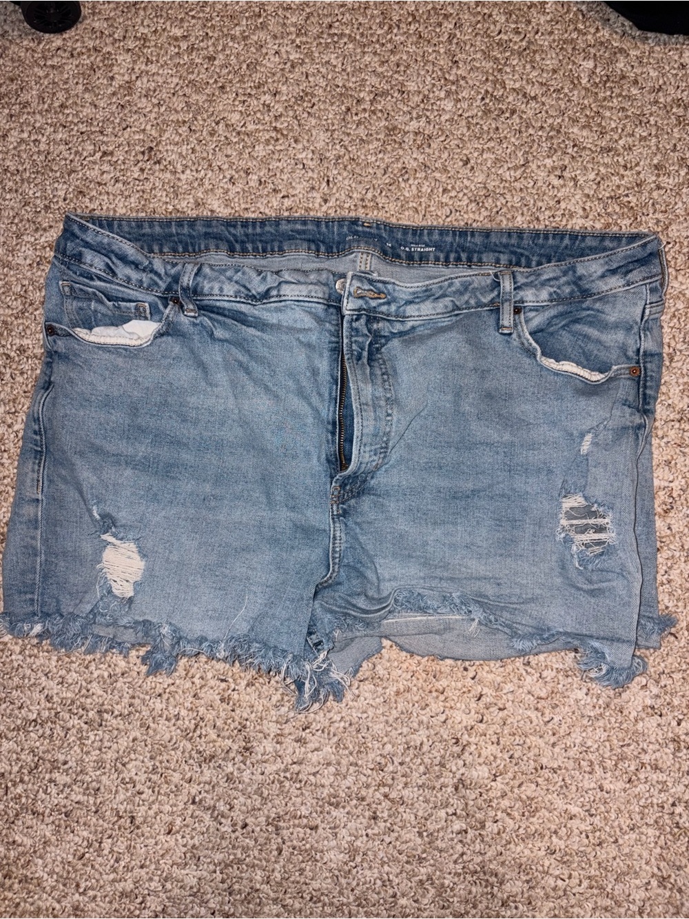 Old Navy Light Blue Distressed Denim Shorts